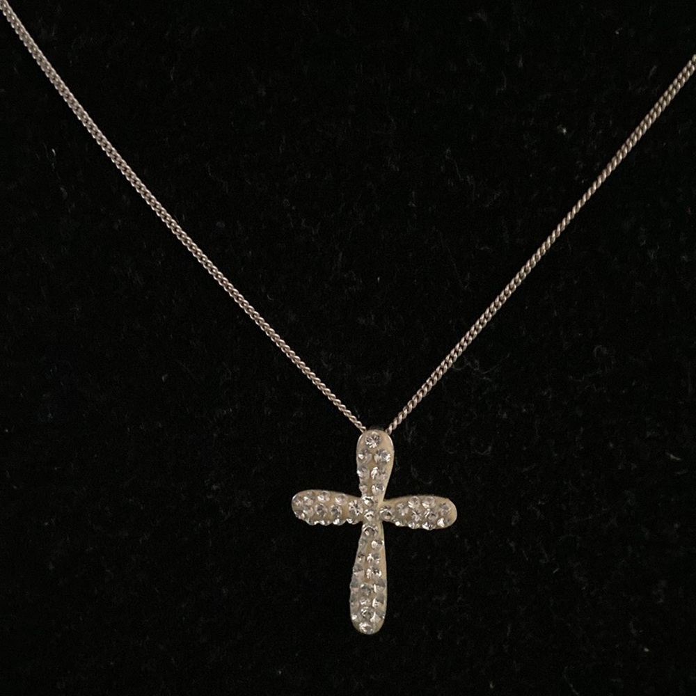 925 Silver Cross Pendant Necklace